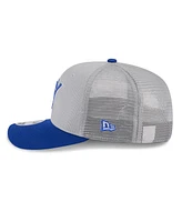 New Era Men's Gray/Royal Milwaukee Brewers 2025 Batting Practice 9SEVENTY Stretch-Snap Trucker Hat