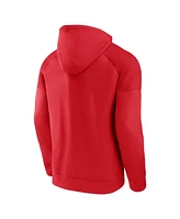Fanatics Men's Red Detroit Wings Iconic Defender Raglan Pullover Hoodie