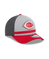 New Era Men's Gray/Red Cincinnati Reds 2025 Batting Practice 9FORTY M-Crown Adjustable Hat