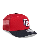 New Era Men's Red/Navy Washington Nationals 2025 Batting Practice 9SEVENTY Stretch-Snap Trucker Hat