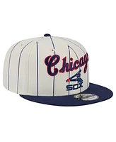 New Era Men's Cream Chicago White Sox Jersey Pinstripe 9FIFTY Snapback Hat