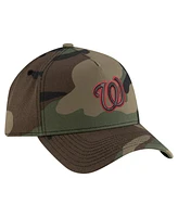 New Era Men's Camo Washington Nationals Woodland Team Pop 9FORTY A-Frame Adjustable Hat
