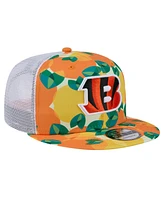 New Era Men's Orange Cincinnati Bengals Citrus 9FIFTY Trucker Snapback Hat