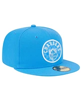 New Era Men's Powder Blue Los Angeles Chargers Checkered 59FIFTY Fitted Hat