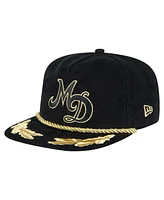 New Era Men's Black Miami Dolphins City Originals Corduroy Skipper Golfer Snapback Hat