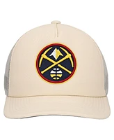 Mitchell & Ness Men's Cream Denver Nuggets Trucker Adjustable Hat