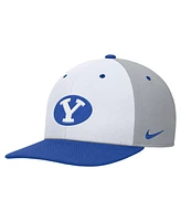 Nike Men's White/Gray Byu Cougars Pro Performance Snapback Hat