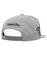 Mitchell & Ness Men's Gray Los Angeles Dodgers Big Time Snapback Hat