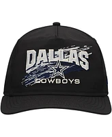 New Era Men's Black Dallas Cowboys Throwback Brush Golfer Snapback Hat