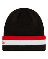 New Era Big Boys and Girls Black Manchester United Flag Cuffed Knit Hat