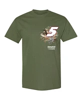 Hendrick Motorsports Team Collection Men's Olive Kyle Larson HendrickCars.com Military Car T-Shirt