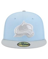 New Era Men's Light Blue/Gray Colorado Avalanche Color Pack Two-Tone 59FIFTY Fitted Hat