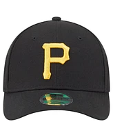 New Era Big Boys and Girls Black Pittsburgh Pirates Player Replica 9FORTY Adjustable Hat