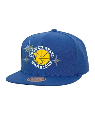 Mitchell & Ness Men's Royal Golden State Warriors Starlight Snapback Hat