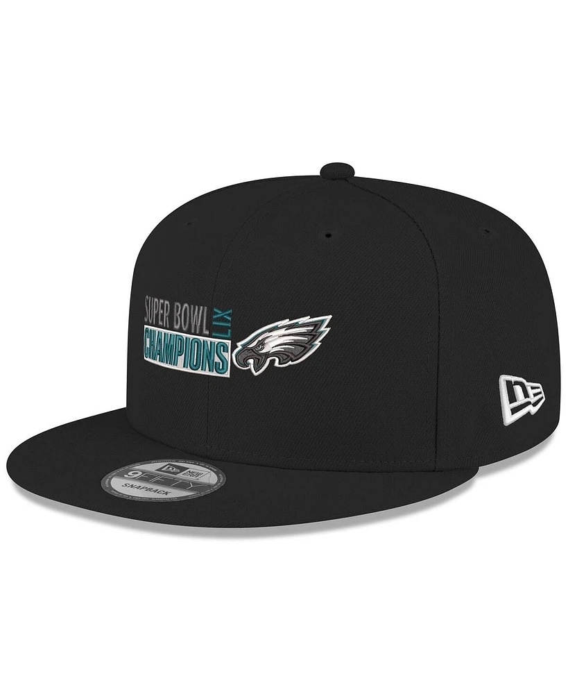 New Era Men's Black Philadelphia Eagles Super Bowl Lix Champions 9FIFTY Snapback Hat