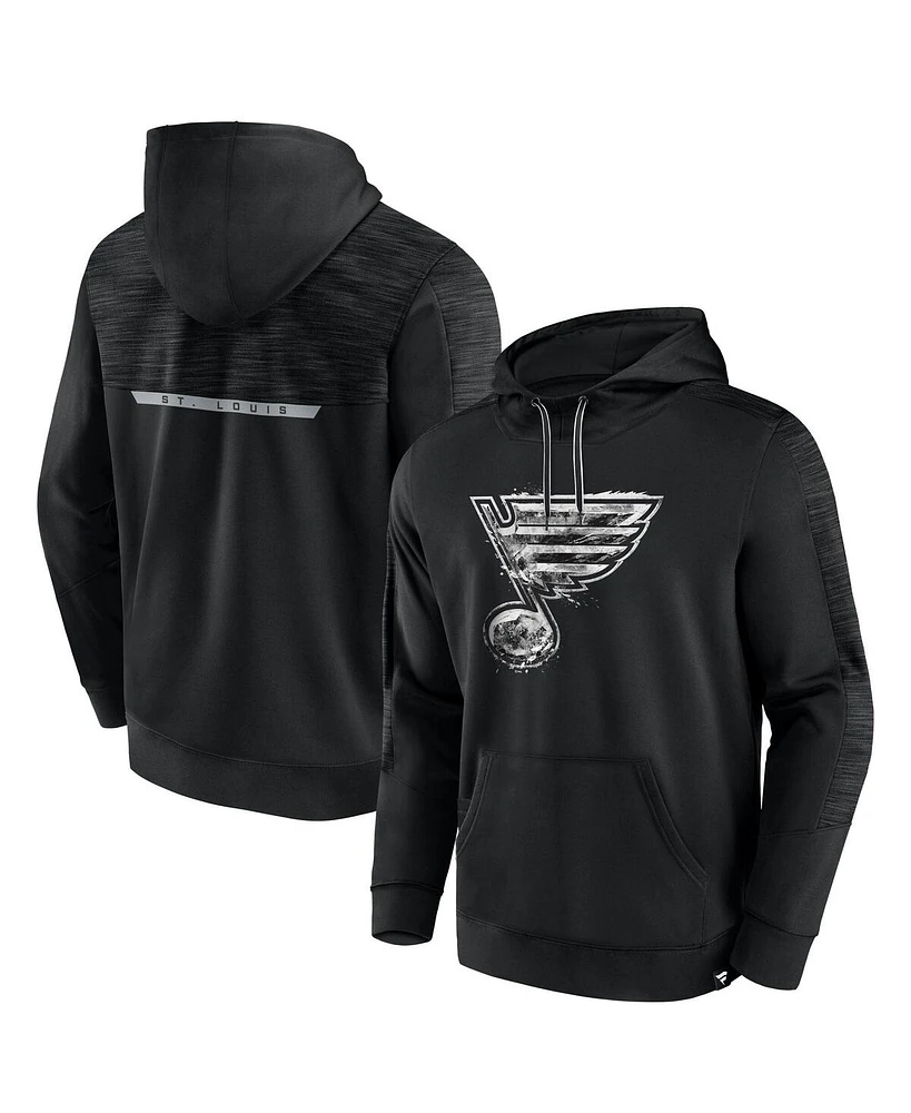 Fanatics Men's Black St. Louis Blues Iced Out Pullover Hoodie