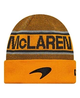 New Era Men's Orange McLaren F1 Team Cuffed Knit Hat