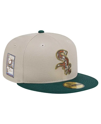 New Era Men's Natural/Hunter Green Chicago White Sox Lifestyle Tree Bark Fill 59FIFTY Fitted Hat