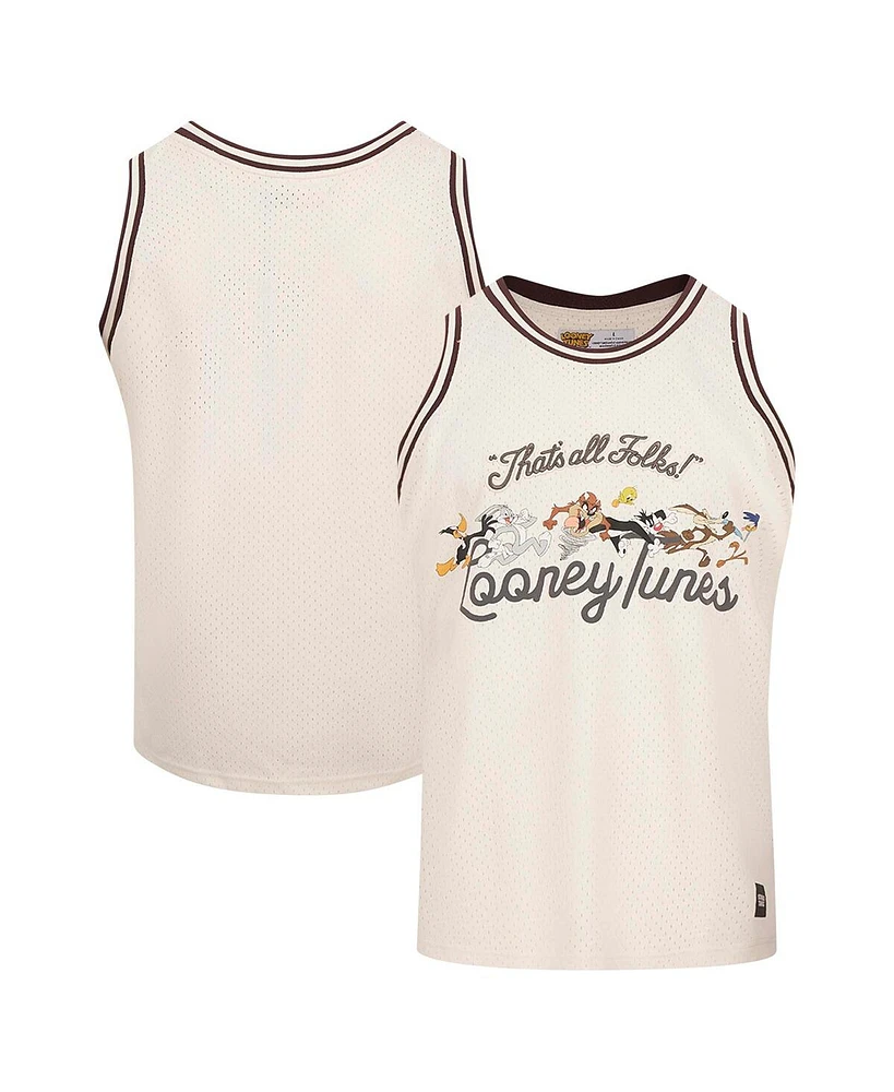 Freeze Max Men's Cream Looney Tunes That's All Folks Basketball Jersey