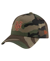 New Era Men's Camo New York Mets Woodland Team Pop 9FORTY A-Frame Adjustable Hat