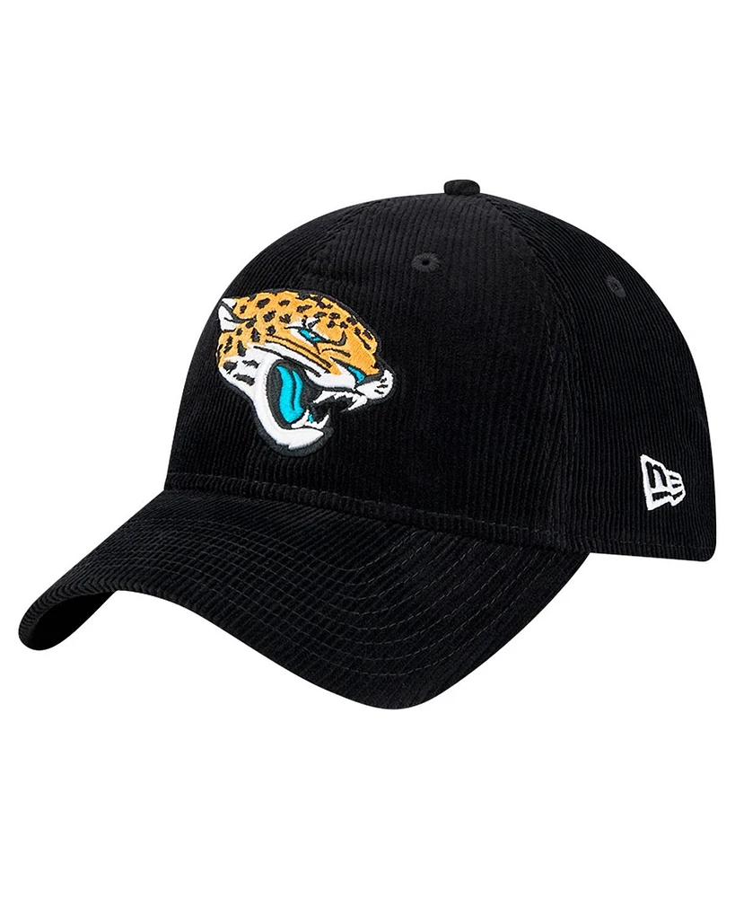 New Era Men's Black Jacksonville Jaguars Corded 9TWENTY Adjustable Hat