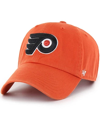 '47 Brand Men's Orange Philadelphia Flyers Team Clean Up Adjustable Hat