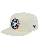 New Era Men's Cream New York City Fc 2025 Kickoff Snapback Golfer Hat