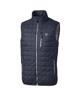 Cutter & Buck Men's Navy Midshipmen Rainier Full-Zip Vest