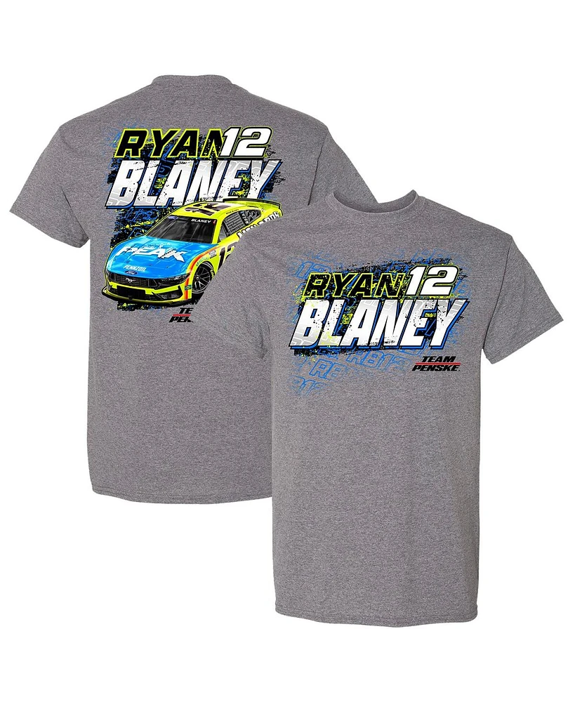 Team Penske Men's Heather Gray Ryan Blaney Car T-Shirt