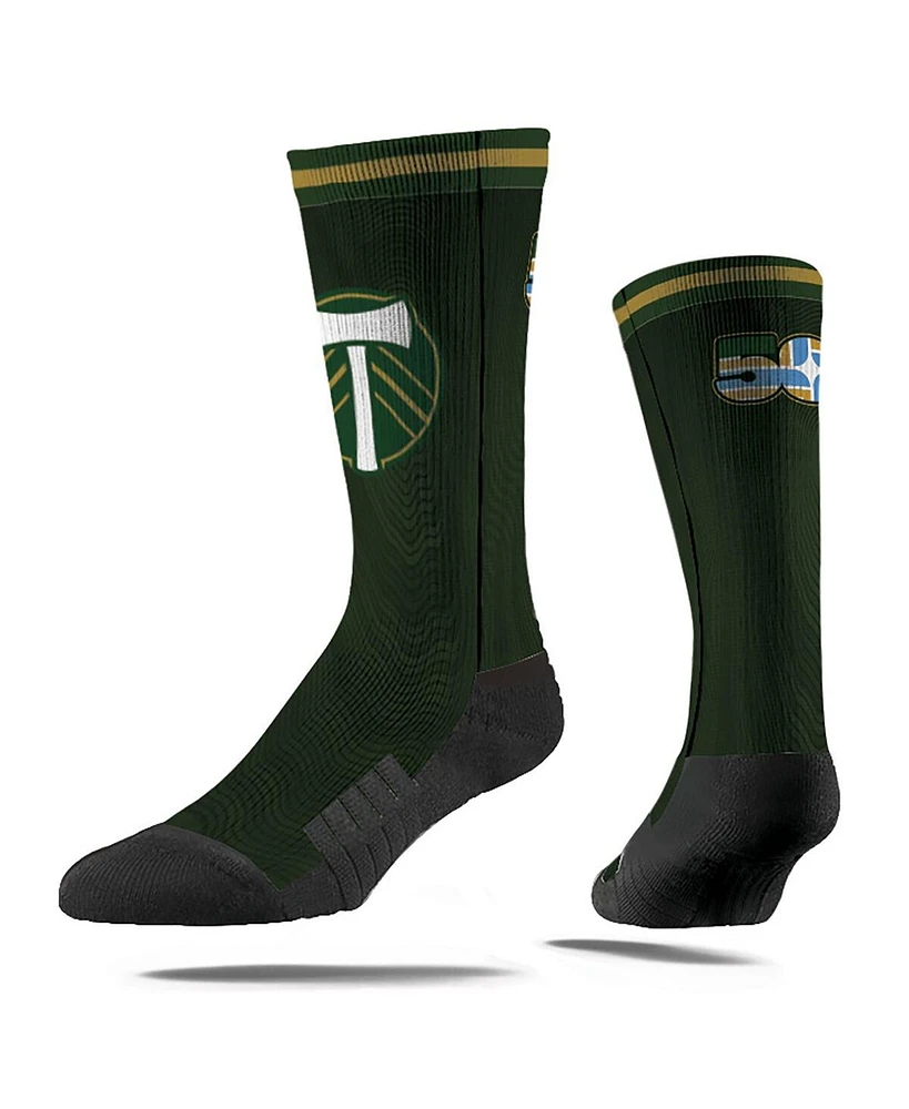 Strideline Men's and Women's Portland Timbers 2025 Jersey Hook Premium Crew Socks