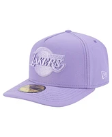 New Era Men's Purple Los Angeles Lakers Colorpack A-Frame Pinch Front 59FIFTY Fitted Hat