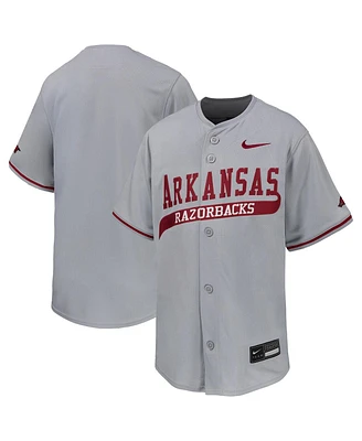 Nike Big Boys and Girls Gray Arkansas Razorbacks Limited Baseball Jersey