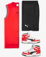 Puma Mens Logo Basketball Tank Top Shorts