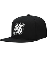 Mitchell & Ness Men's Black New Jersey Devils Team Snapback Hat