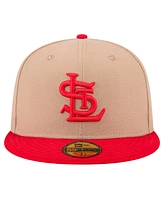New Era Men's Khaki St. Louis Cardinals 59FIFTY Fitted Hat