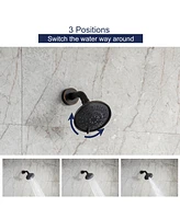 Bathtub Faucet Set, Shower System with Tub Spout 4.84 Inch 3-Spray Bathroom Shower Head, Single-Handle Shower Valve and Trim Kit, Chrome