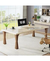 Tribesigns Executive Desk, 71" W x 35" D Large Office Desk, Modern Computer Desk Conference Table Meeting Room Table, Business Furniture for