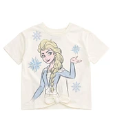 Frozen Little Girls Disney Queen Elsa T-Shirt and Shorts Outfit Set