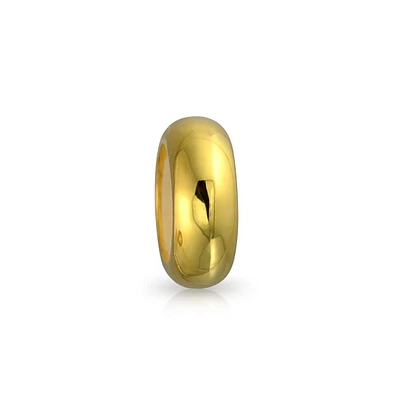 Bling Jewelry Basic Yellow 14K Gold Plated Sterling Silver Clasp Spacer Charm Bracelets
