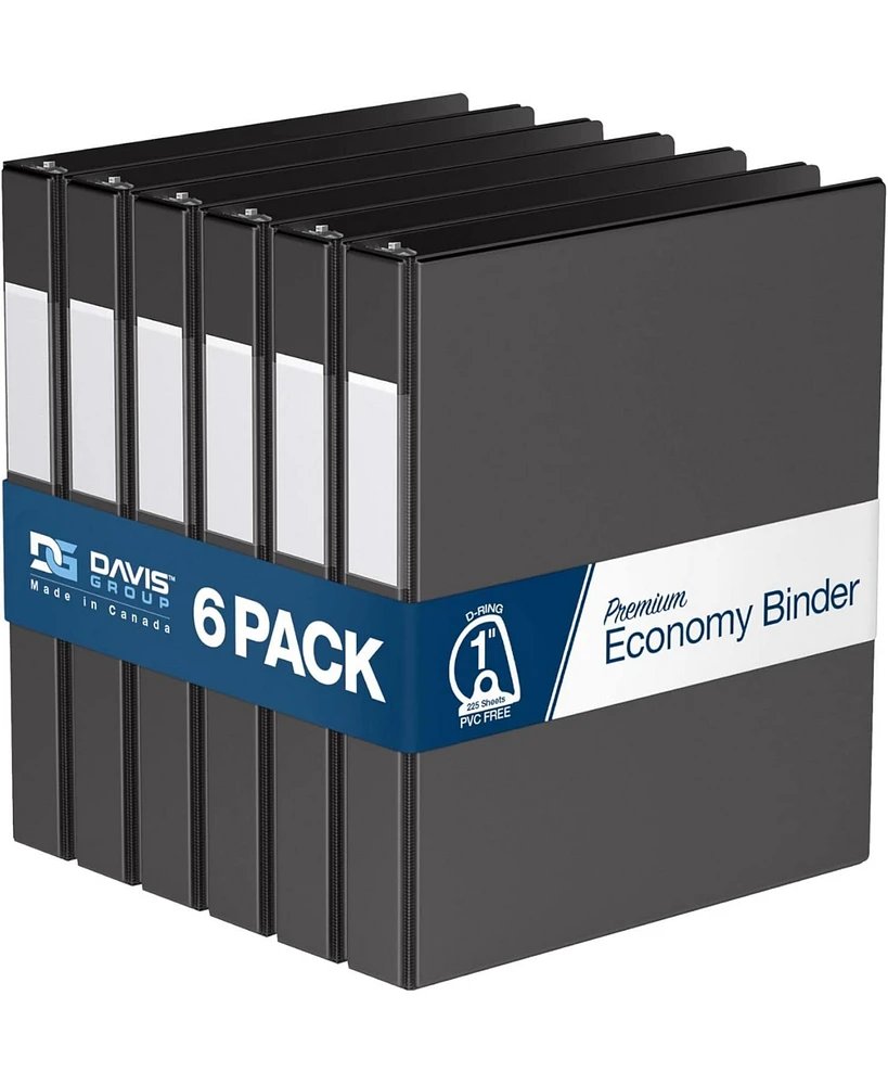 Premium Economy, Angle D Ring, Binder, 6 Pack (Orange