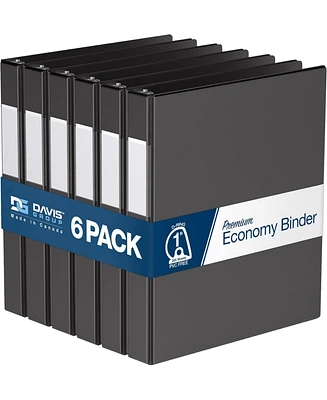 Premium Economy, Angle D Ring, Binder, 6 Pack (Orange