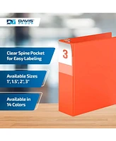 Premium Economy, Angle D Ring, Binder, 6 Pack (Orange