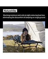 Naturehike ArmyWild Camping Cot with Leg Extenders, Ultralight Folding Backpacking Cot, Supports 330lbs, Portable Camping Bed for Camping Hiking Trave