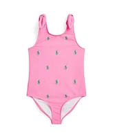 Polo Ralph Lauren Toddler and Little Girls Pony One-Piece Swimsuit