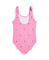 Polo Ralph Lauren Big Girls Pony One-Piece Swimsuit