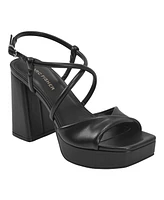 Marc Fisher Women's Glady Crisscross High Block Heel Platform Sandals