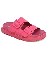 Mia Women's Gen Double Buckle Slip-On Sandals