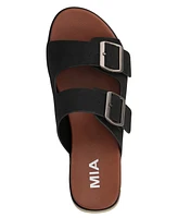 Mia Women's Esei Double Buckle Slip-On Slide Sandals