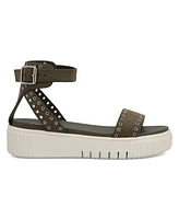Mia Women's Evelin Grommeted Platform Round Toe Sandals