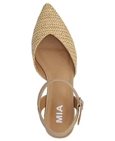 Mia Women's Lawra Raffia Pointed Toe Sandals
